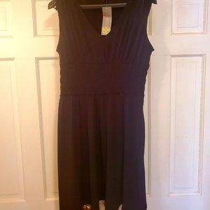 Daisy Fuentes Black Sleeveless V-Neck Dress Large